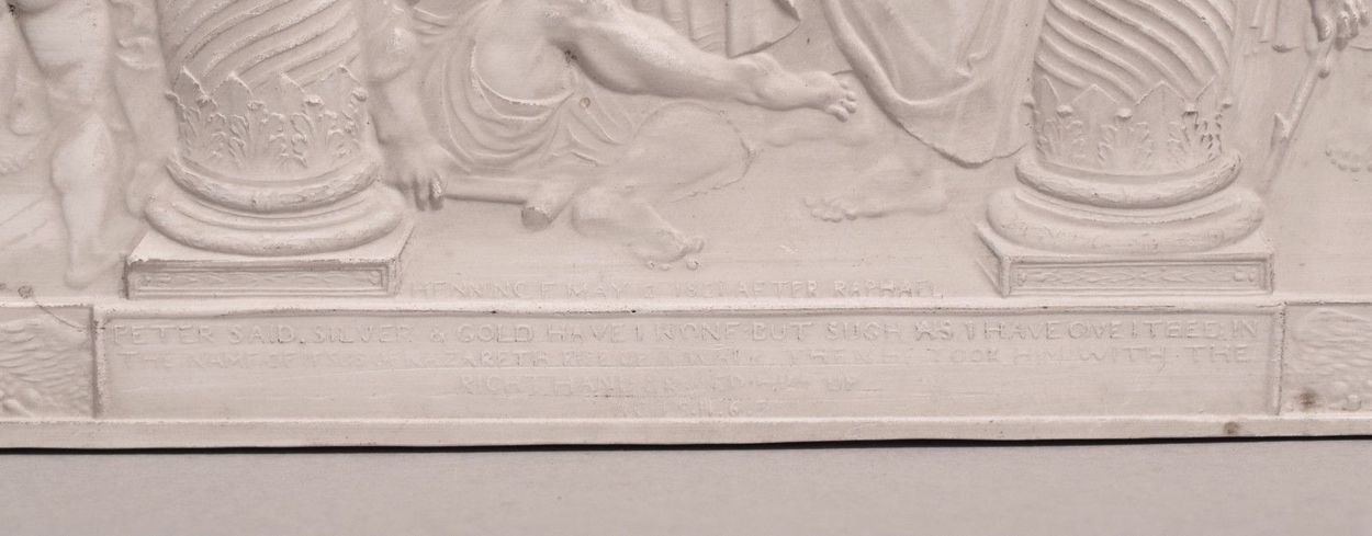 555. John Henning (1771-1851) Rare Set Six Plaster Plaques Cast in Relief After Raphael - Image 3