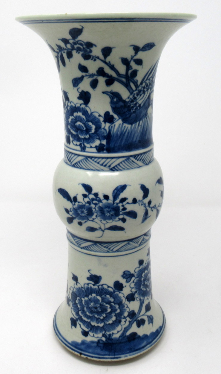 398. Fine Pair Chinese Export Hand Painted Vases 19thCt - Image 4