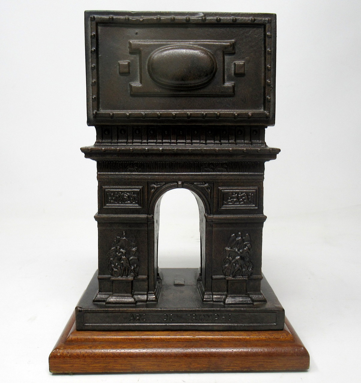 891. French Bronzed Grand Tour Style Musical Table Casket Arc de Triomphe Circa 1900 - Image 9