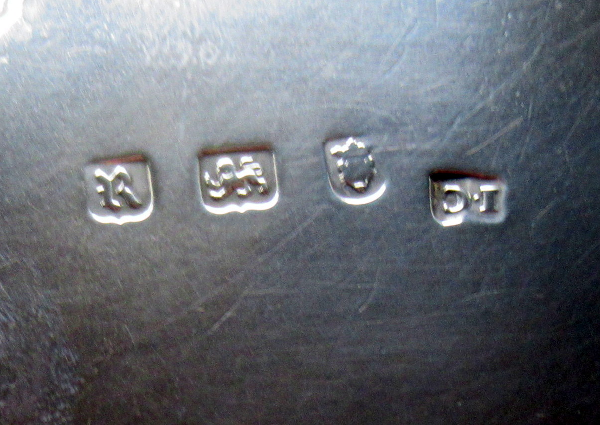 875. Antique Sterling Silver Georgian Serving Card Tray Eighteenth Century Hallmark - Image 10