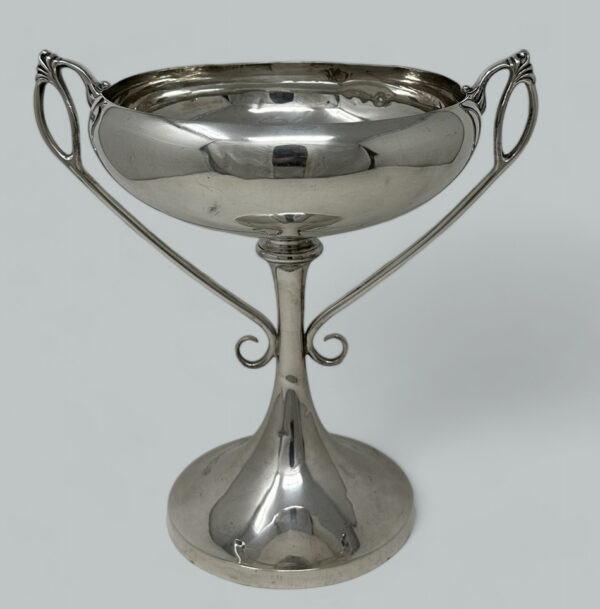 125. Antique Art Nouveau English Sterling Silver Sporting Trophy Cup Bowl Centerpiece