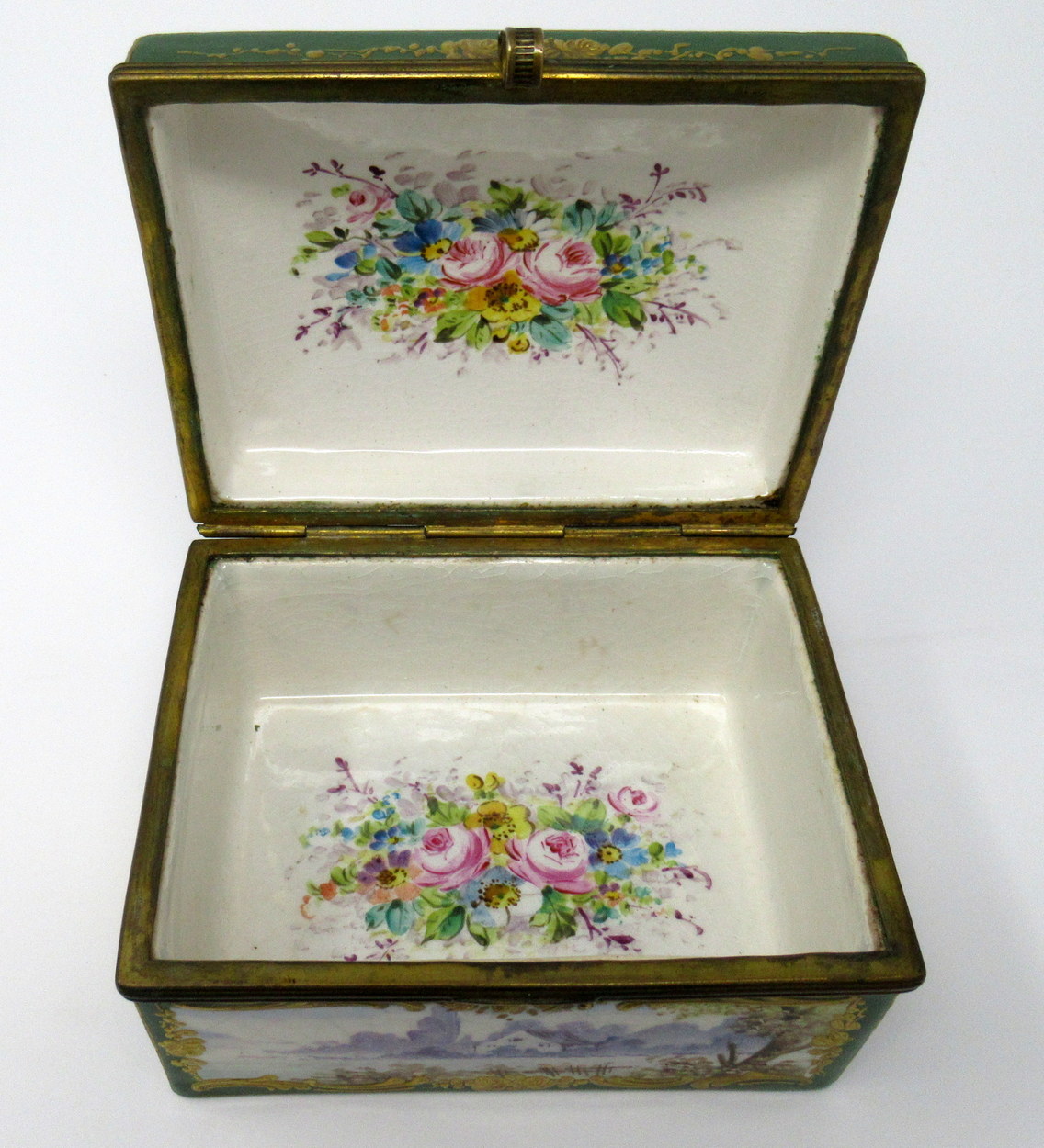 700. French Sevres Porcelain Casket Ormolu Mounts 19th Ct - Image 6