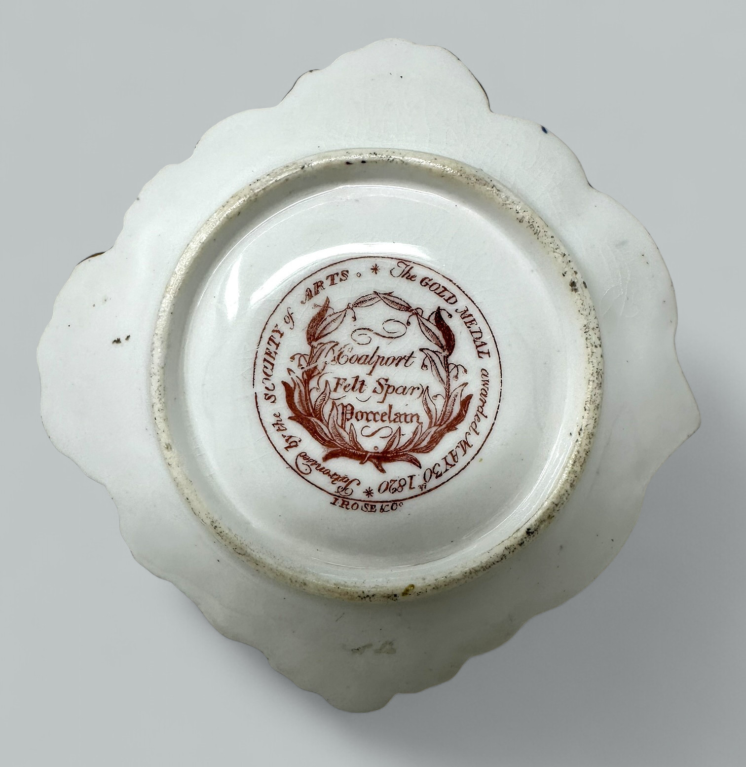 585. Antique English Coalport Centerpiece Chamberstick John Rose Regency Period 19Ct - Image 5