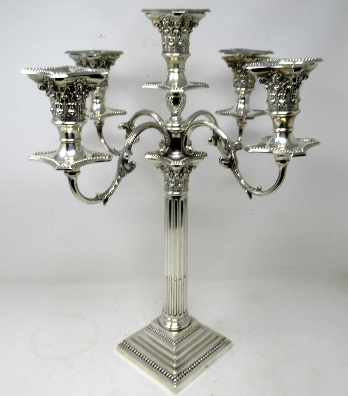 269. Antique English Sterling Silver Candlestick Candelabra Edwardian Barker Brothers - Image 3