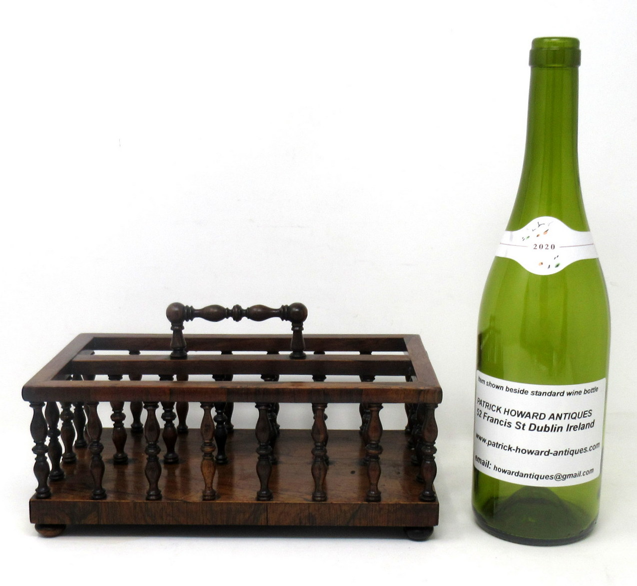 365. Antique Rosewood Desk Letters Holder Stand 19thCt - Image 8