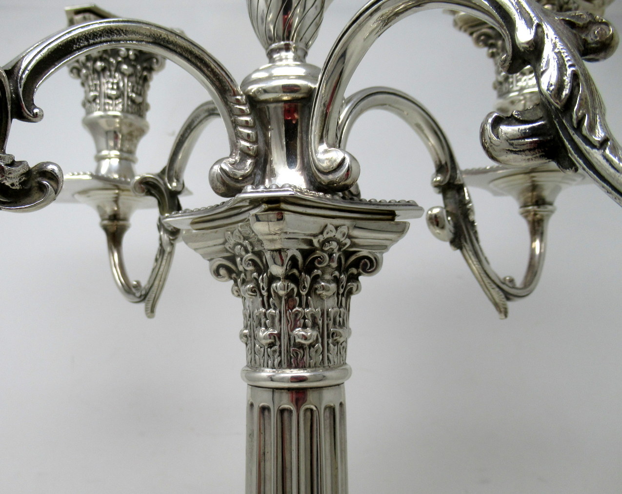 269. Antique English Sterling Silver Candlestick Candelabra Edwardian Barker Brothers - Image 8