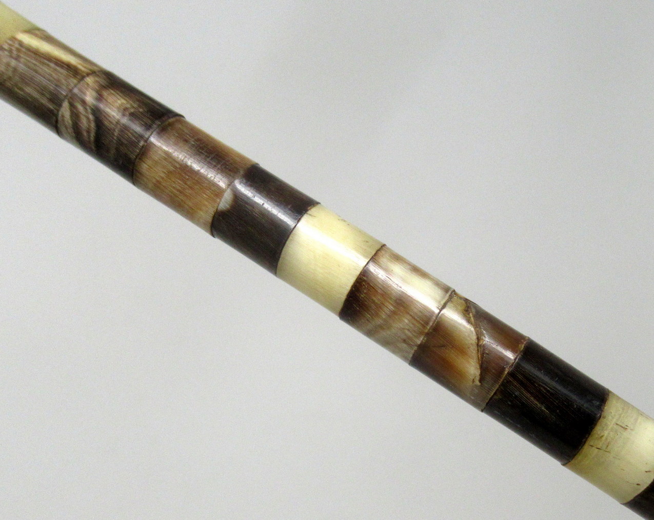 270. Antique Ladies Dress Cane Walking Stick Bovine Horn Crook Handled 19th Century - Image 7