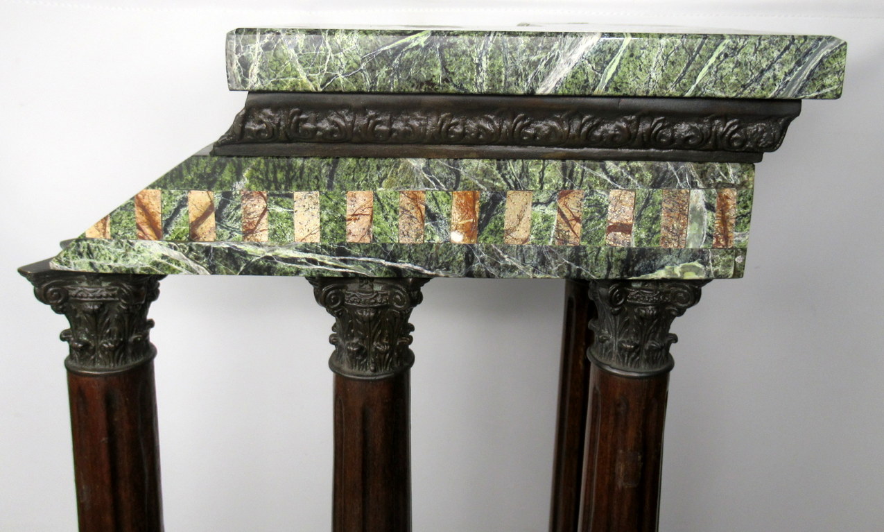 129. Antique Grand Tour Marble Bronze Corinthian Column Italian Neoclassical Ruins - Image 15