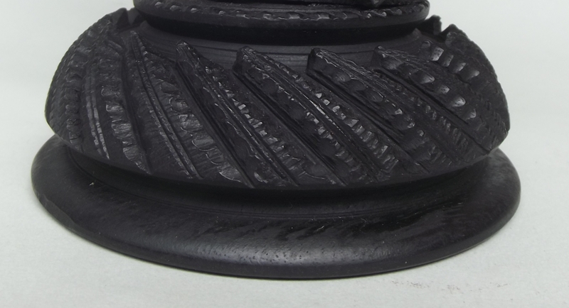 725. Hand Carved Bog Oak Irish Harp Late 19th Ct - Image 4