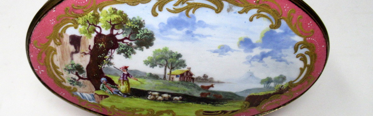227. Antique South Staffordshire Battersea Enamel Georgian Table Box 19th Century - Image 10