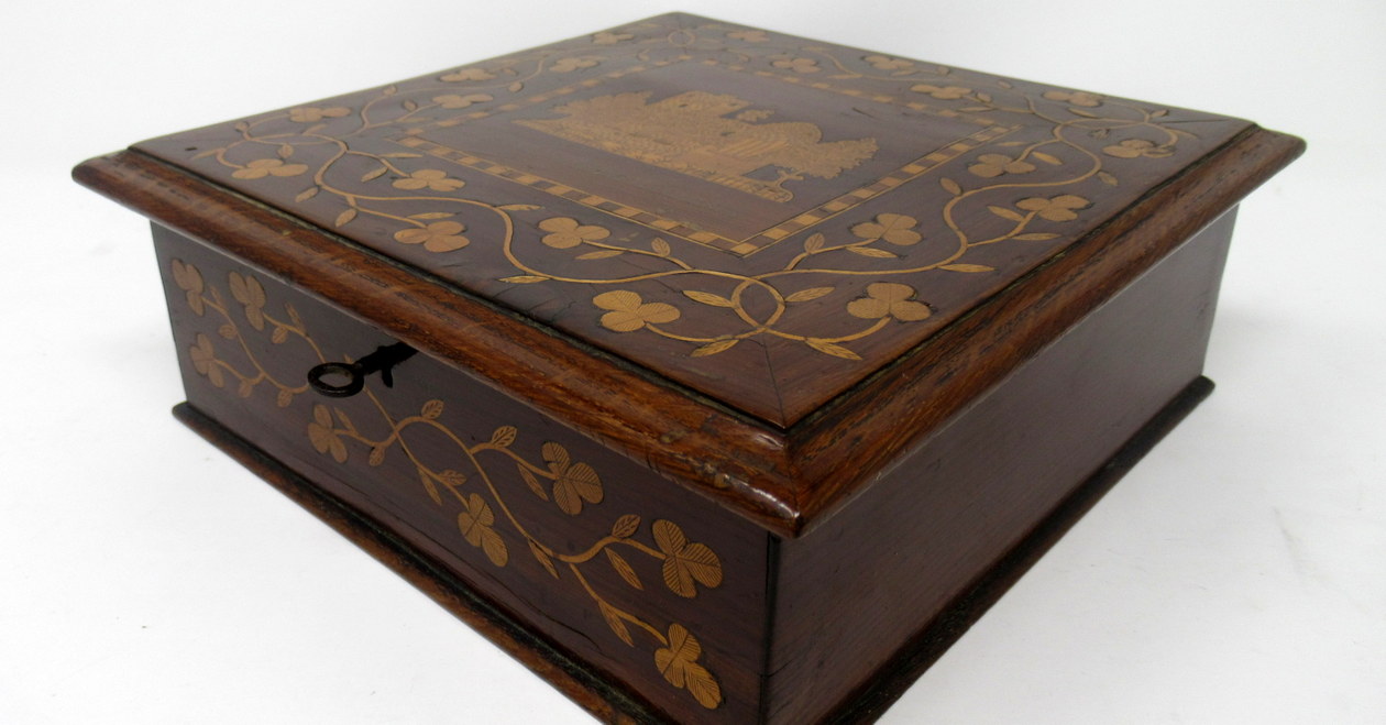 408. Rare Irish Killarneyware Jewellery Casket Mid 19th Century - Image 8