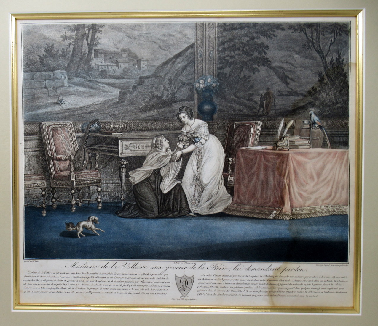661. Antique French Hand Coloured Engraving Painting after Horace Vernet 1789-1863 - Image 2