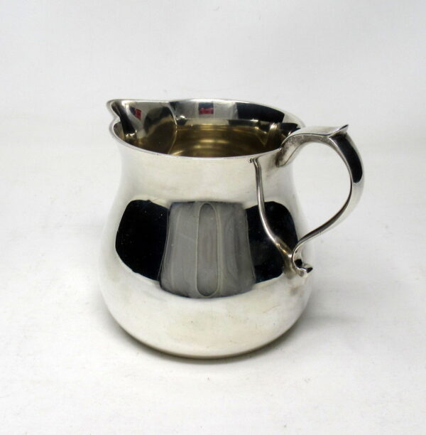 120. Sterling Silver Cream Creamer Milk Jug Pitcher Edward Barnard 372 grams 1979