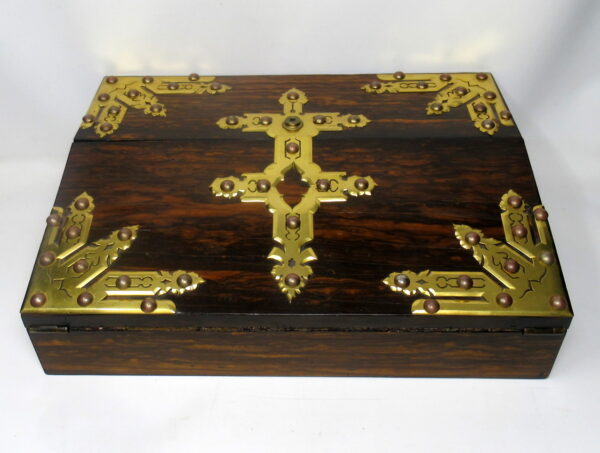304. Coromandel Writing Slope Box Casket Poss Irish Austins Dublin Mid-19th Century