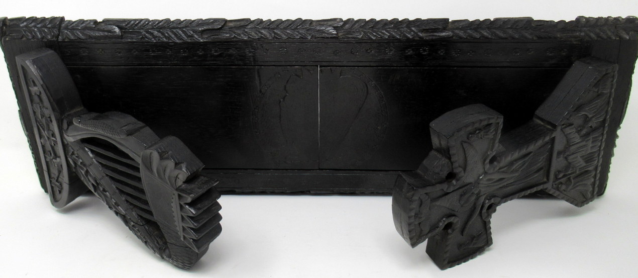 431. Rare Irish Carved Bog Oak Book Slide Attrib. to Cornelius Goggin Dublin Ireland 19Ct - Image 9