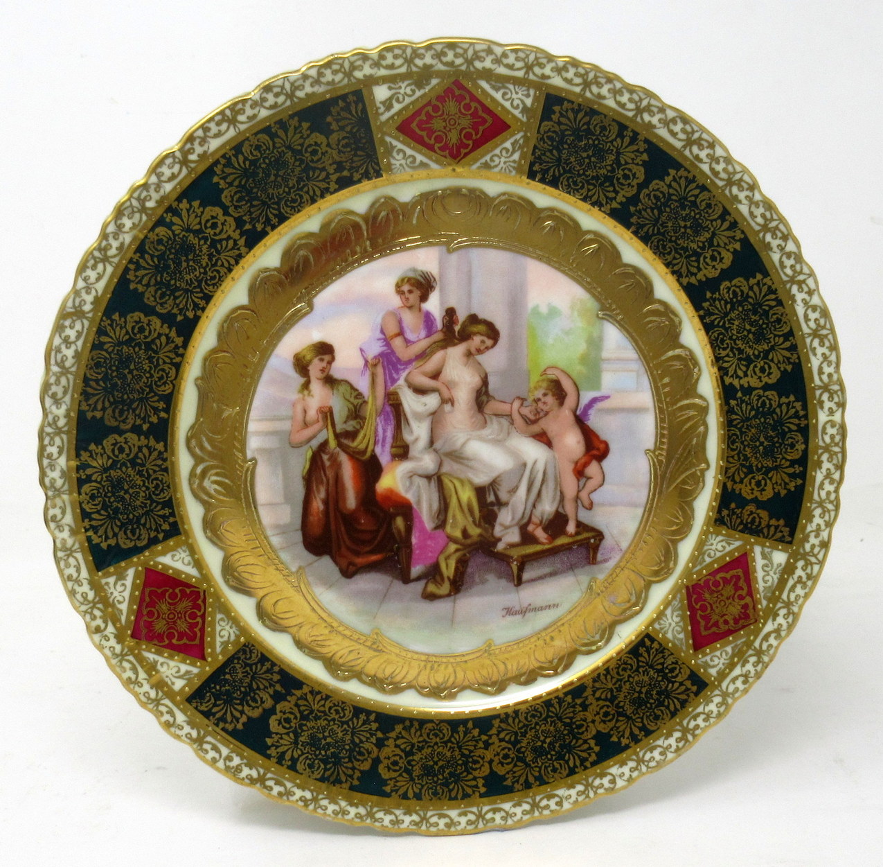 075. Set Austrian Royal Vienna Mythological Themed Angelica Kauffman Cabinet Plates - Image 5