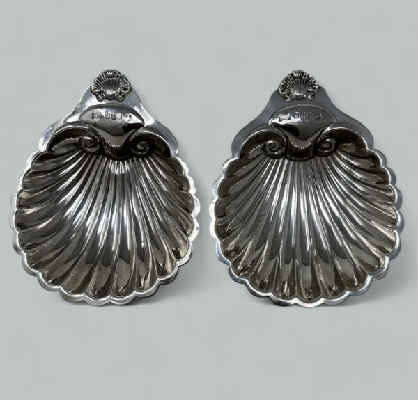 241. Antique Irish Sterling Silver Shell Dishes William Egan Cork Hallmark Dublin