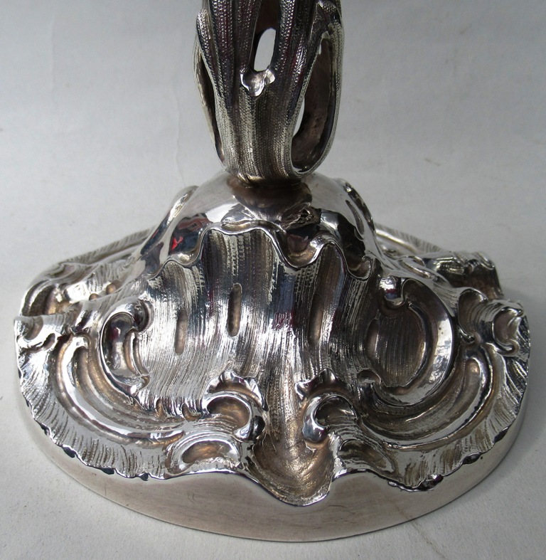 792. Superb Heavy Gauge Sterling Silver Centerpiece Charles Thomas Fox London 1846 - Image 8