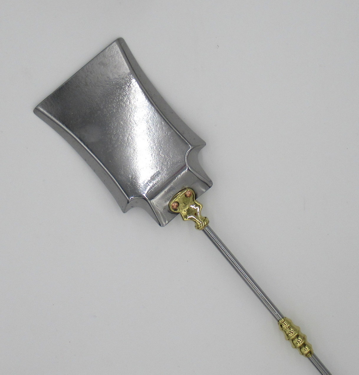 774. Set English Victorian Steel Brass Fireplace Fire Tools Irons Companion 19Century - Image 8