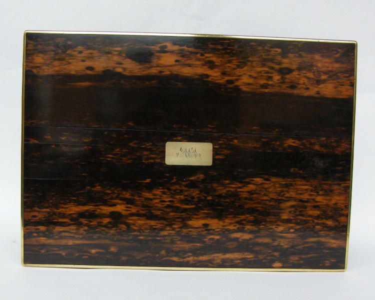999a. Brass Bound Coromandel Casket. S. Fisher London 19th Ct - Image 3