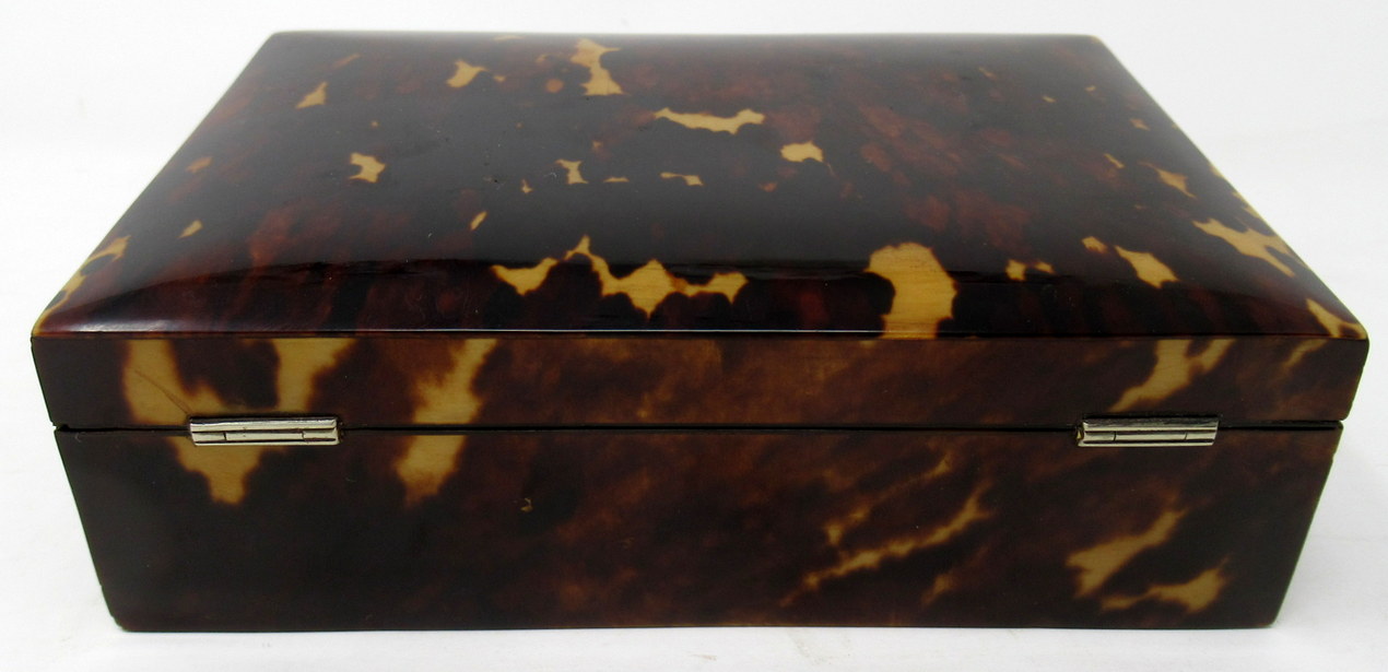 297. Fine Well Figured Tortoiseshell Ladies Jewellery Casket late 19thCt - Image 10