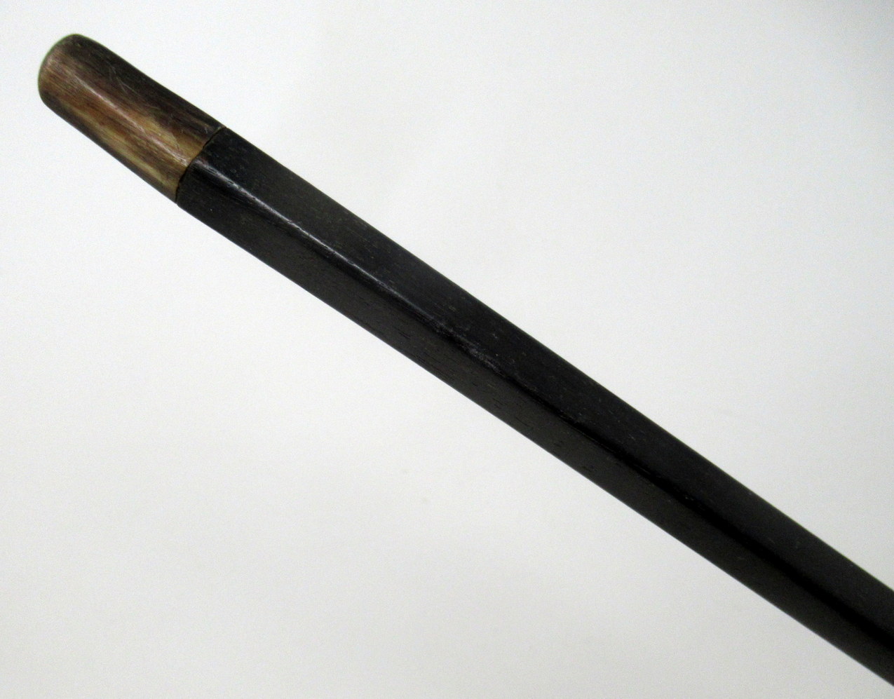 929. Antique Vintage Ebony Walking Stick Cane John Taylor Sterling Silver Mount 1920 - Image 10