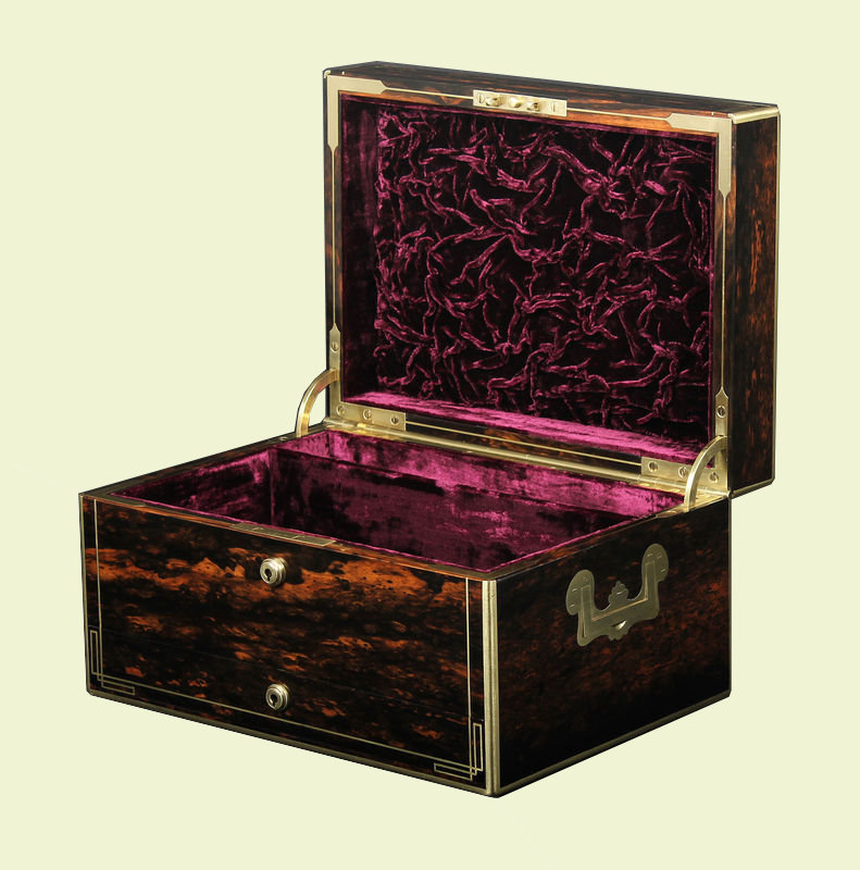 193. Brass Bound Coromandel Casket. W. Leuchard Co.London 19th Ct - Image 6