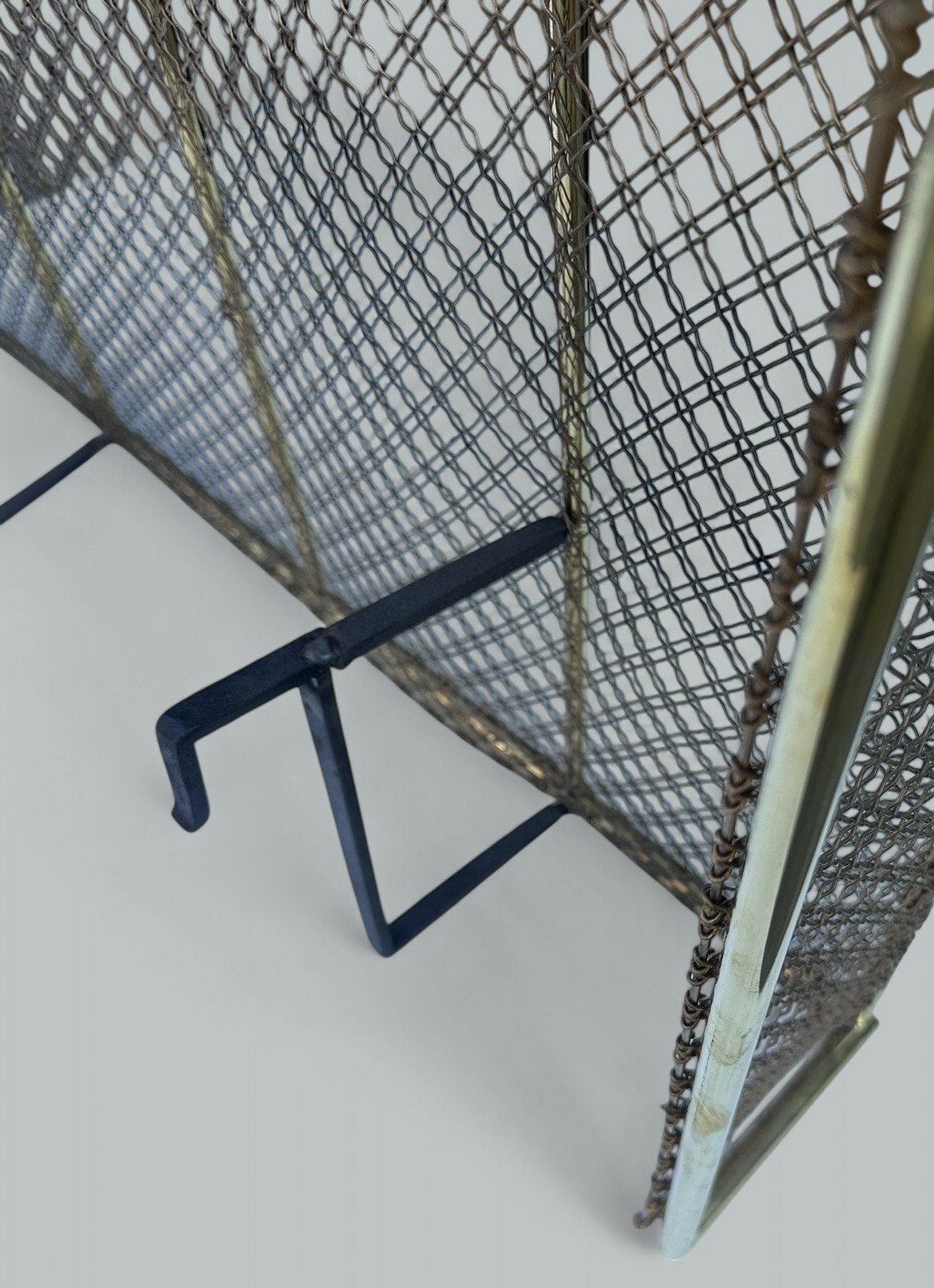 189. Antique English Country House Georgian Brass Fireplace Screen Surround Andrions - Image 7