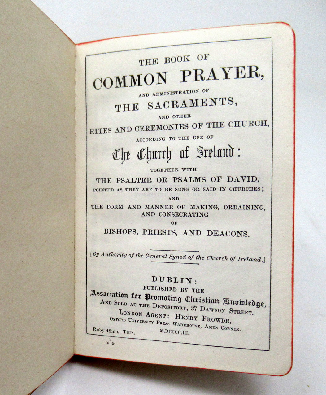 499. Irish Church Hymnal Common Prayer Book Trinity College Dublin Queen Elizabeth I - Image 6