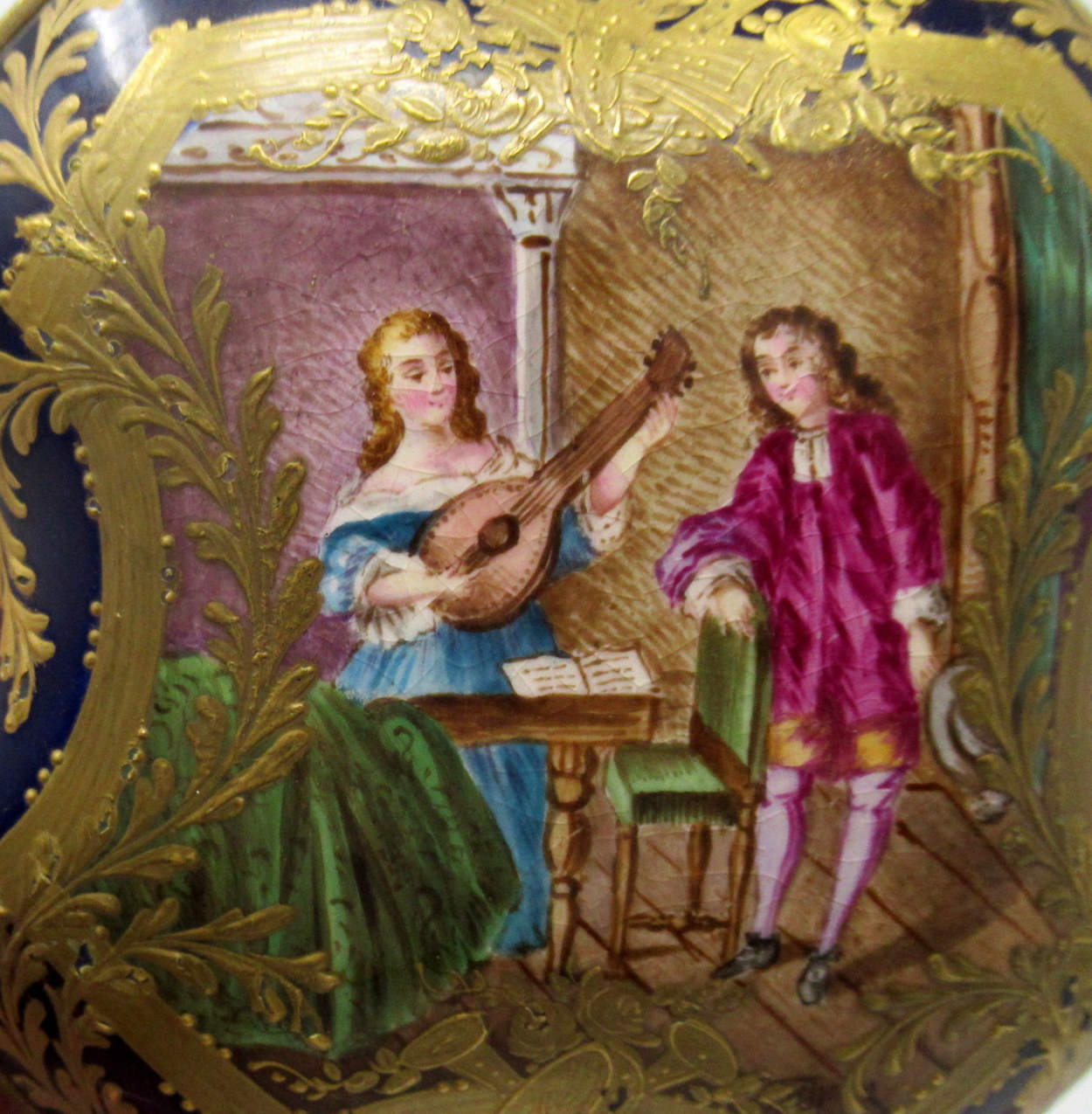 558. French Sevres Porcelain Hand Painted Jewellery Casket Ormolu Mounts 19th Century - Image 12