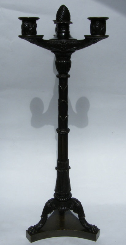 695. Fine Pair French Bronze Candelabra Manner Claude Michel Clodion - Image 2