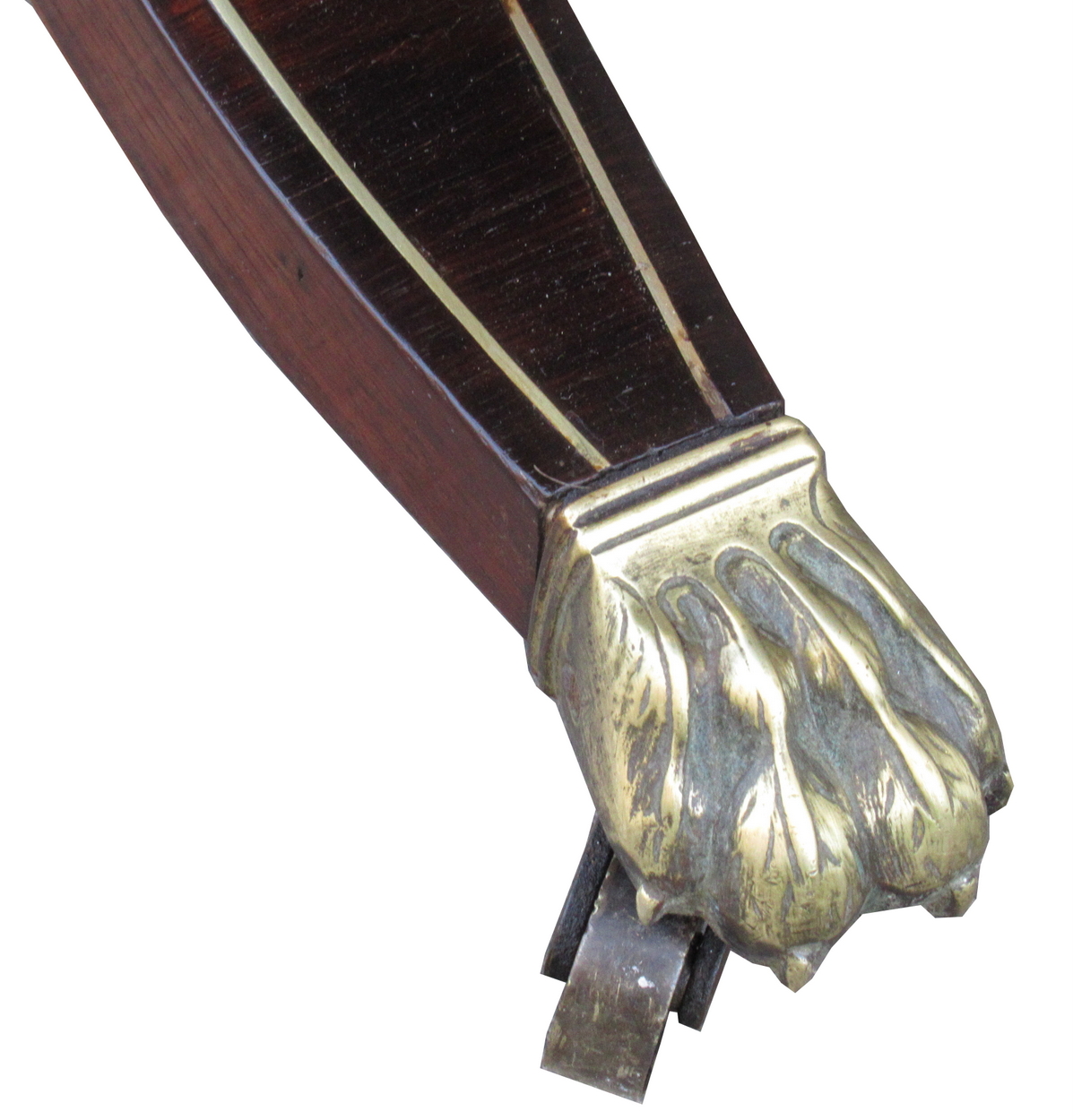 307. Exceptional Regency Rosewood Brass Inlaid Fold Over Card Table early 19thCt - Image 4