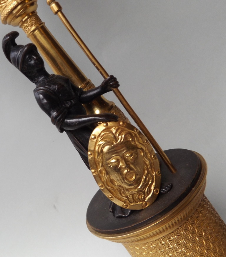 242. Stunning Pair Ormolu Bronze Candelabra Athena and Ares - Image 7