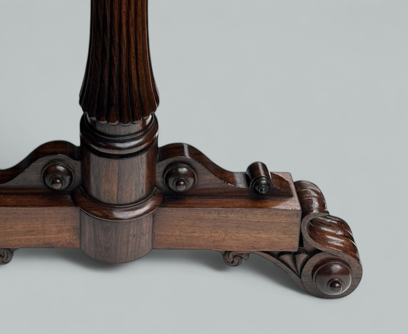 719. Antique English Regency Rosewood Library Table Writing Desk Gillows Lancaster - Image 5