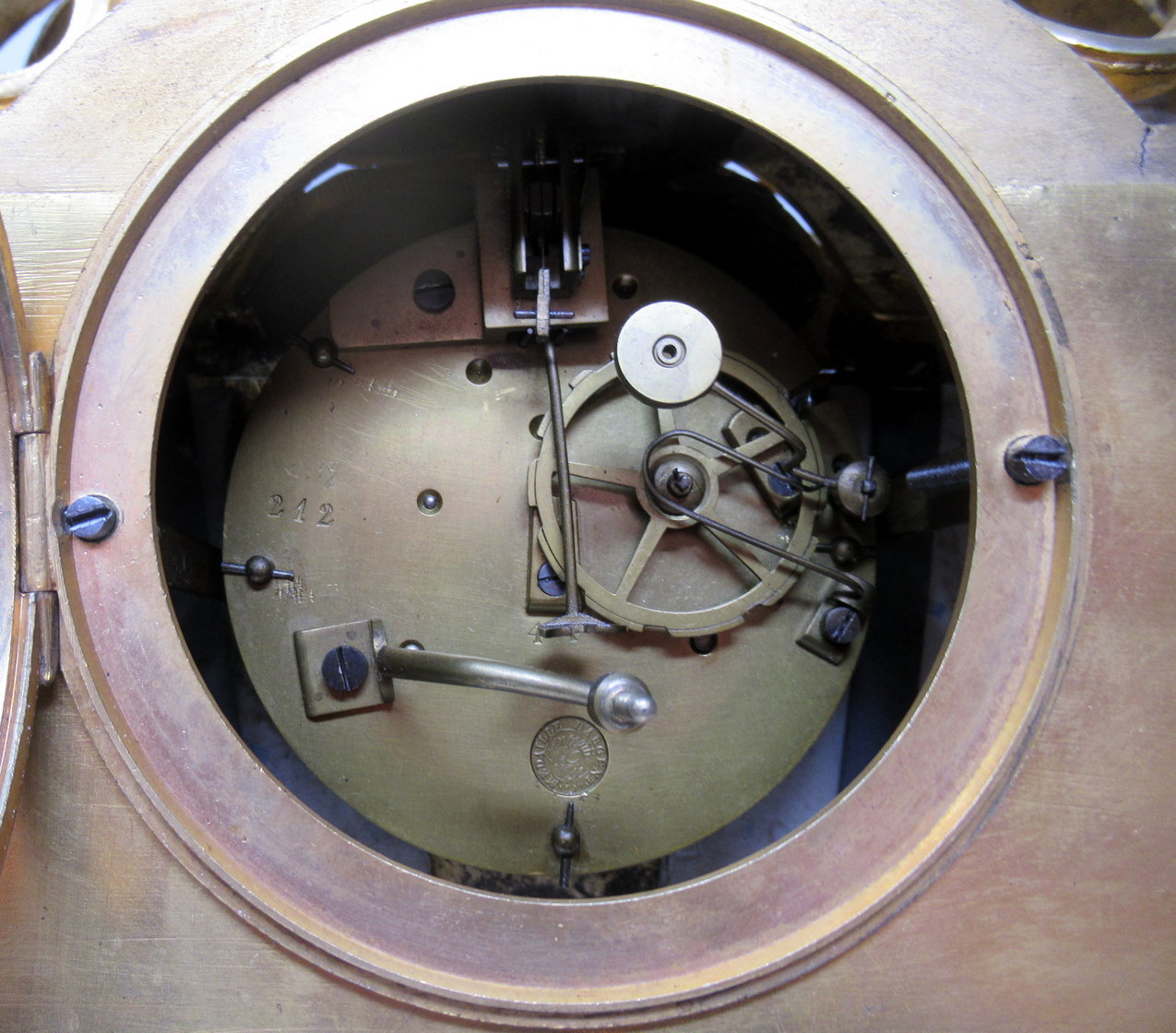 644. French Ormolu Bronze Sevres Porcelain Mantle Clock Vincenti et Cie Paris 19th Century - Image 10