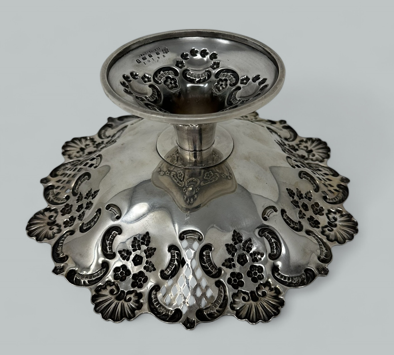 111. Antique Victorian English Silver Plated Tazza Compot Centerpiece Elkington and Co - Image 6