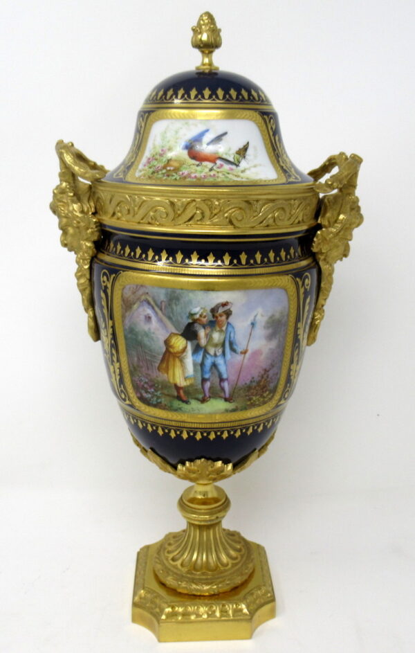 731. Stunning French Sevres Porcelain Ormolu Mounted Urn Exceptional Quality 19thCt