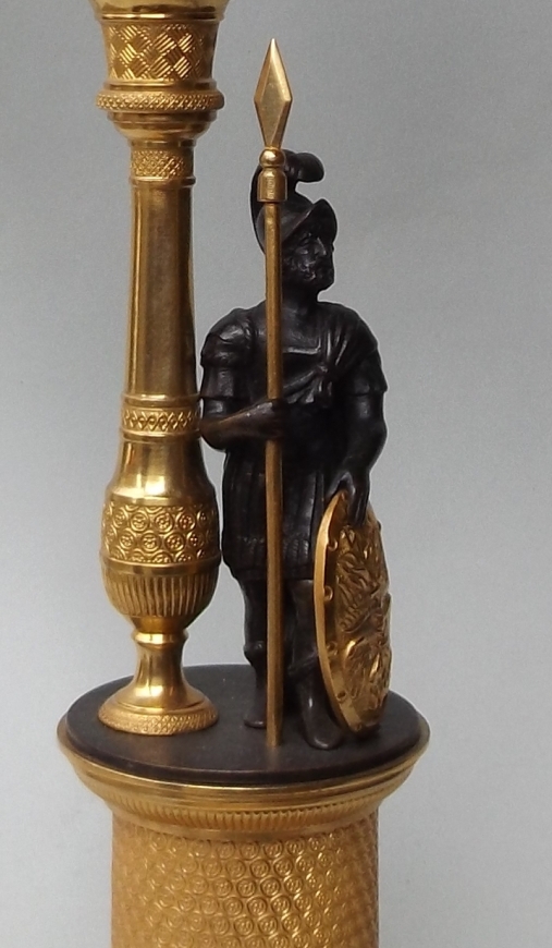 242. Stunning Pair Ormolu Bronze Candelabra Athena and Ares - Image 6