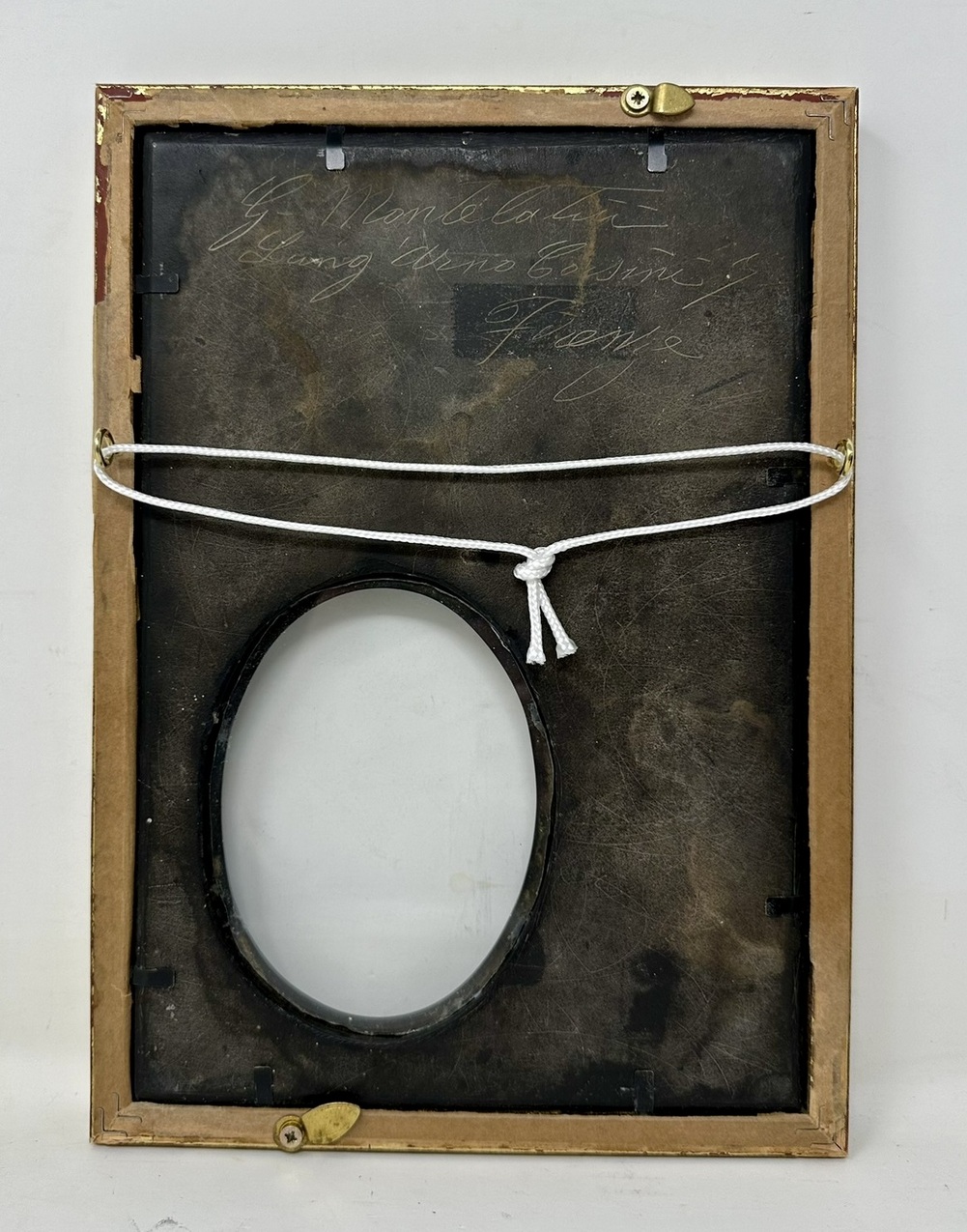 924. Antique Gilt Framed Pietra Dura Italian Photo Picture Frame Still Life Flowers - Image 7