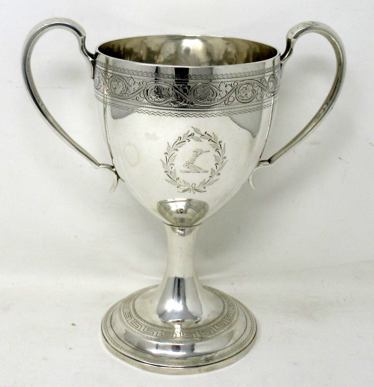 930. Antique Irish Cork Georgian Sterling Silver Loving Cup Goblet Trophy 1807 - Image 2