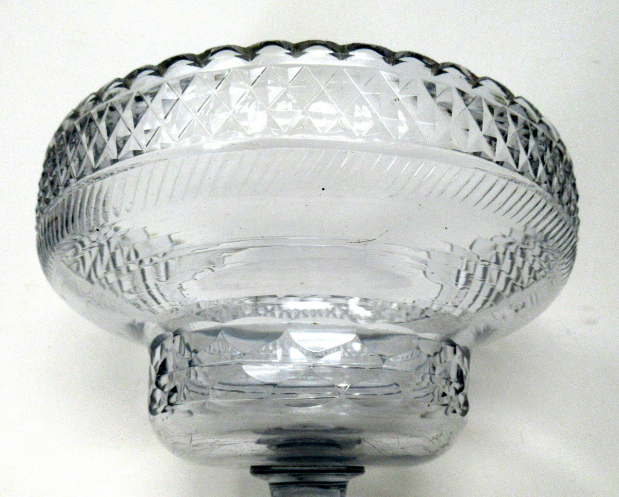 Antique Irish Tipperary Waterford Glass Cut Crystal Georgian Centerpiece Bowl 18Ct - Image 7