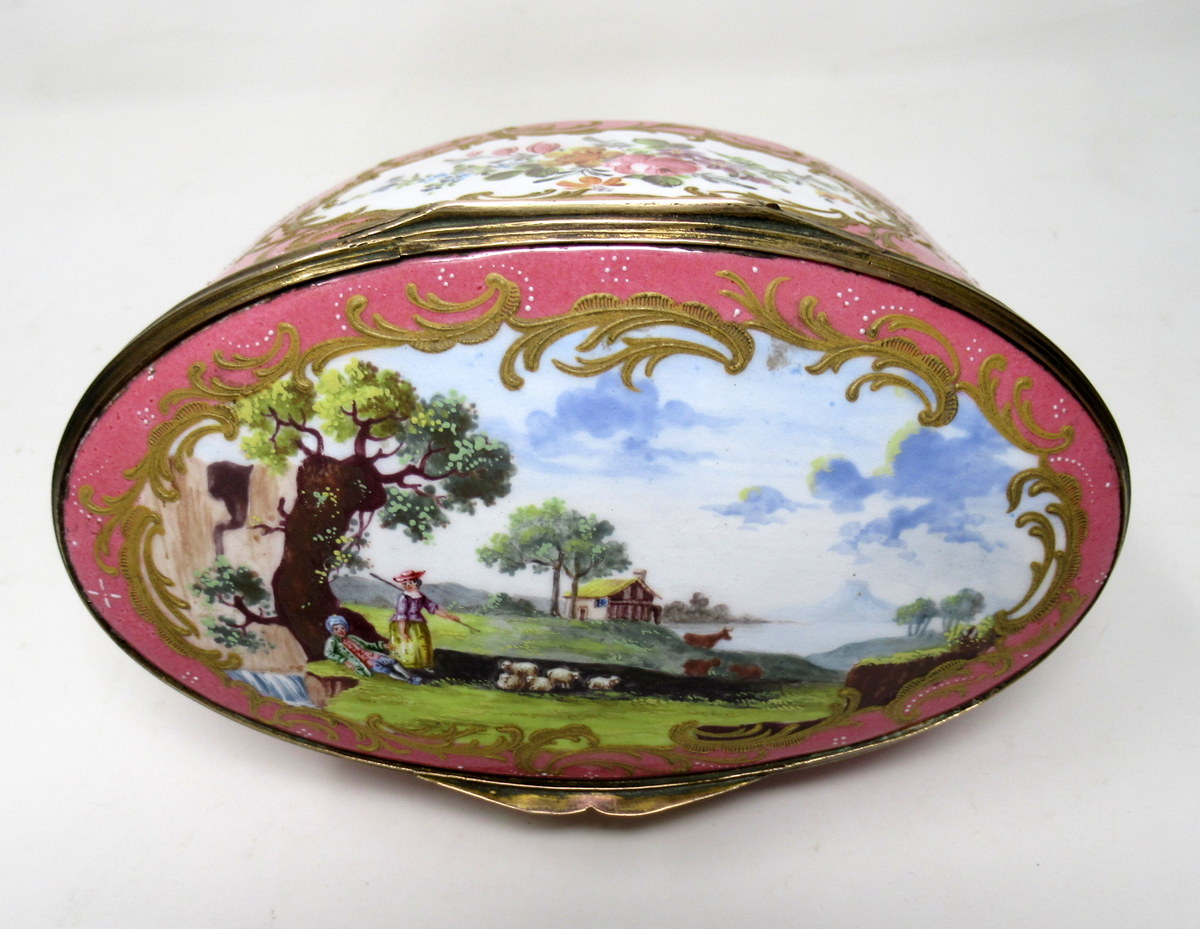 227. Antique South Staffordshire Battersea Enamel Georgian Table Box 19th Century - Image 6