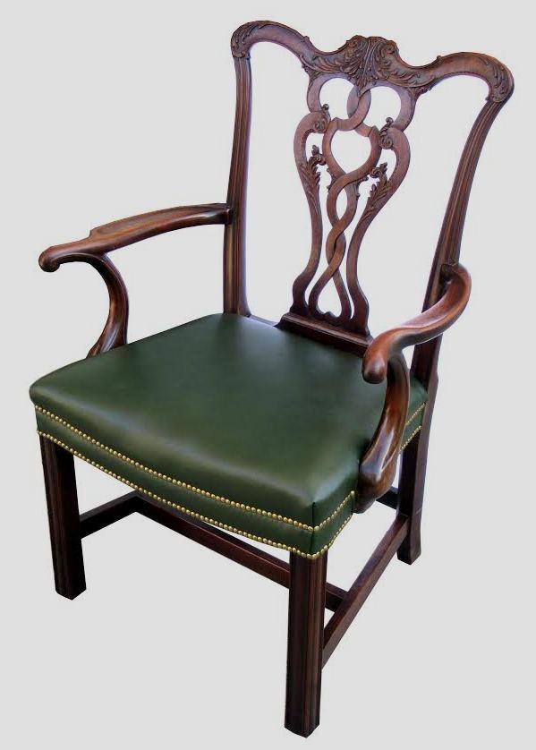 286. Superb Pair of Georgian Style Mahogany Carvers 19thCt - Image 2
