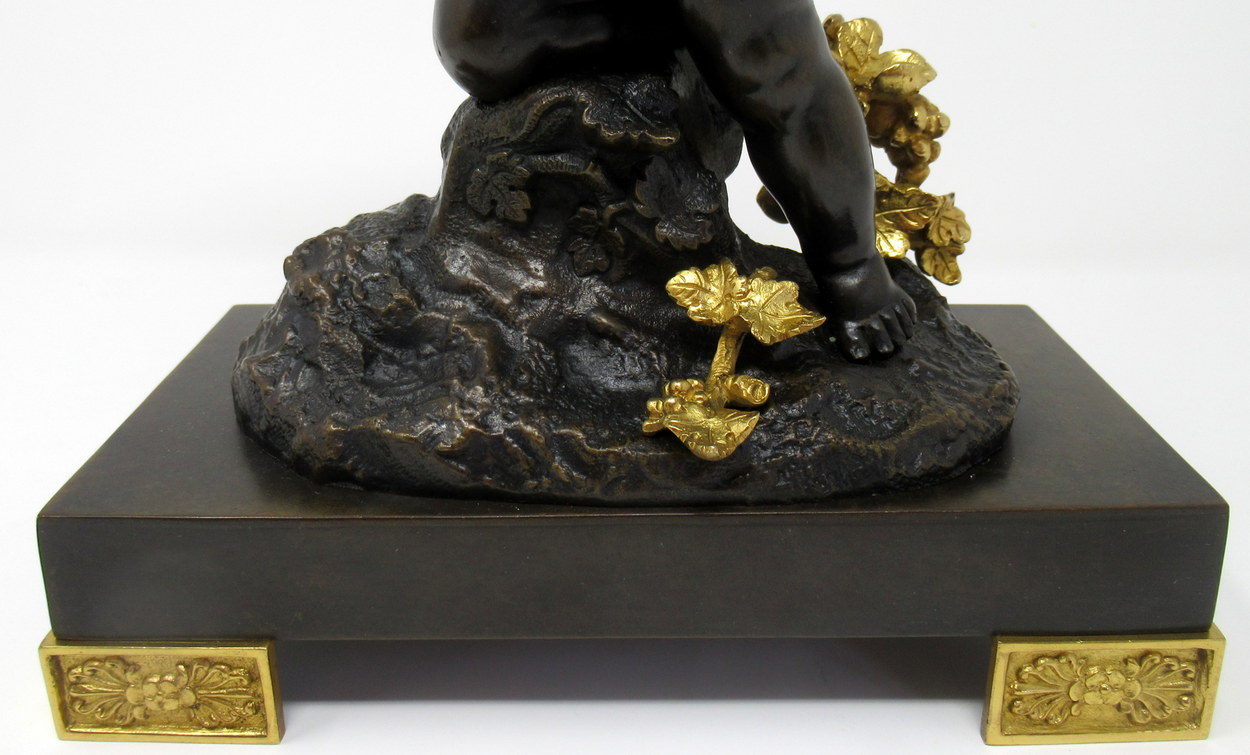 183. Grand Tour Classical Bronze Figure Infant Bacchus attrib. Egisto Rossi 19thCt - Image 7