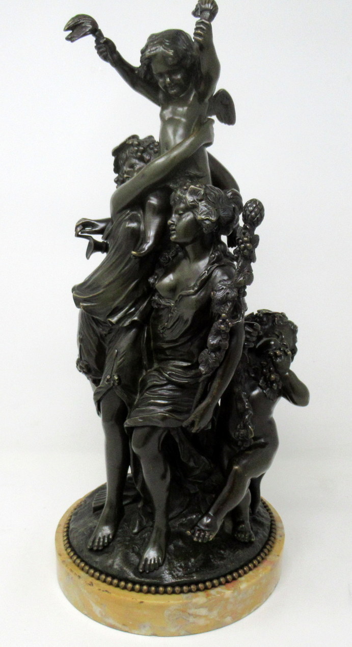 207. Superb French Figural Bronze “Triumph of Bacchus” Signed Edmond Louis Auguste Leveque 19thCt - Image 3