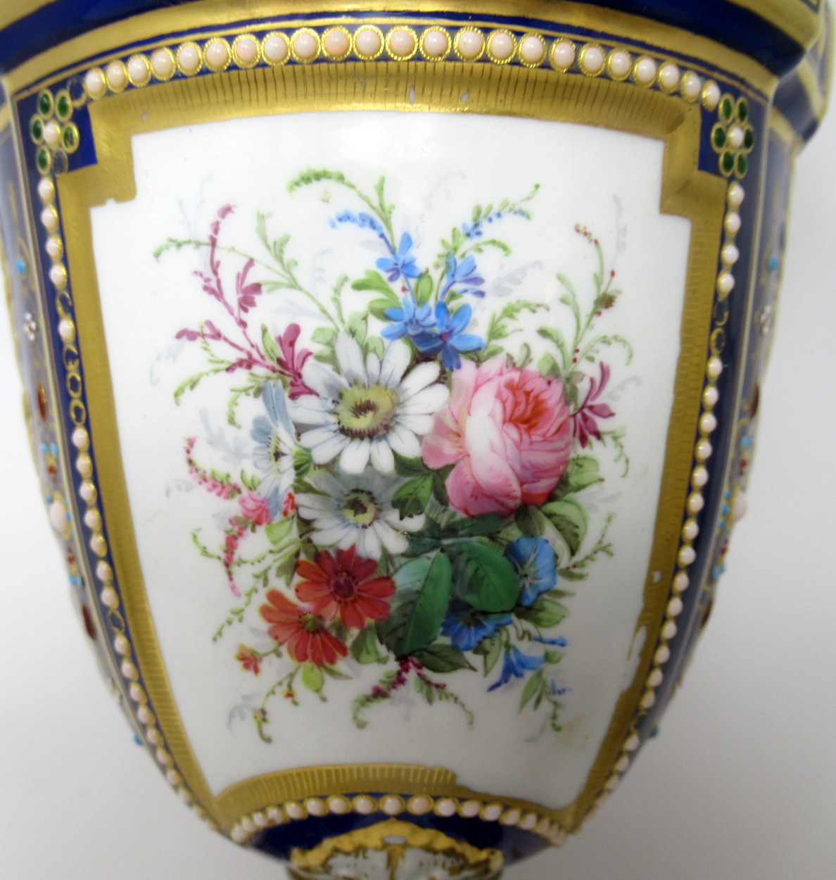 975. Fine Pair French Sevres Porcelain Ormolu Mounted Table Lamps 19thCt - Image 6