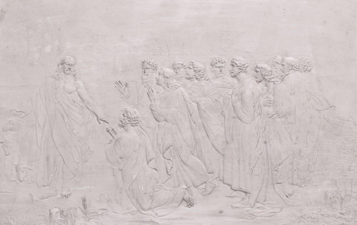 555. John Henning (1771-1851) Rare Set Six Plaster Plaques Cast in Relief After Raphael - Image 5