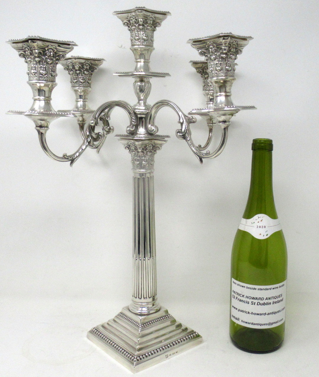 269. Antique English Sterling Silver Candlestick Candelabra Edwardian Barker Brothers - Image 12