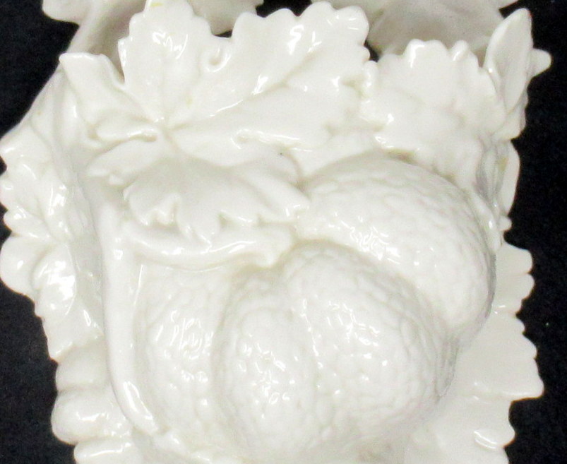 650. Rare Irish Belleek Porcelain Flower Vase Holy Water Font First Period Black Mark 1863-1891 - Image 6