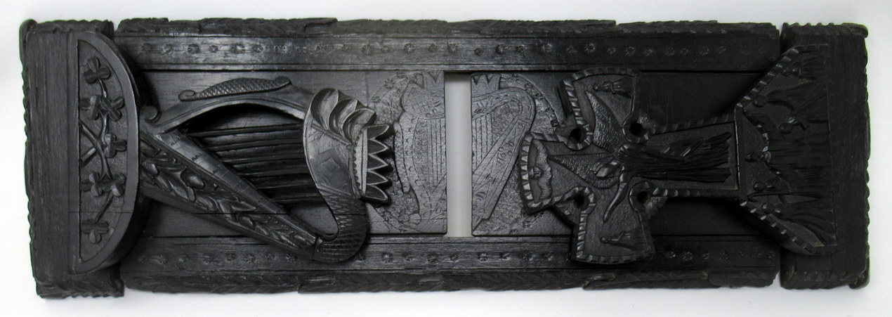 431. Rare Irish Carved Bog Oak Book Slide Attrib. to Cornelius Goggin Dublin Ireland 19Ct - Image 7